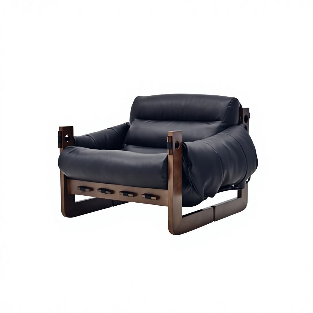 Lounge Chair with Ash Wood Legs, Comfortable Upholstered Seat for Home and Office detail 5