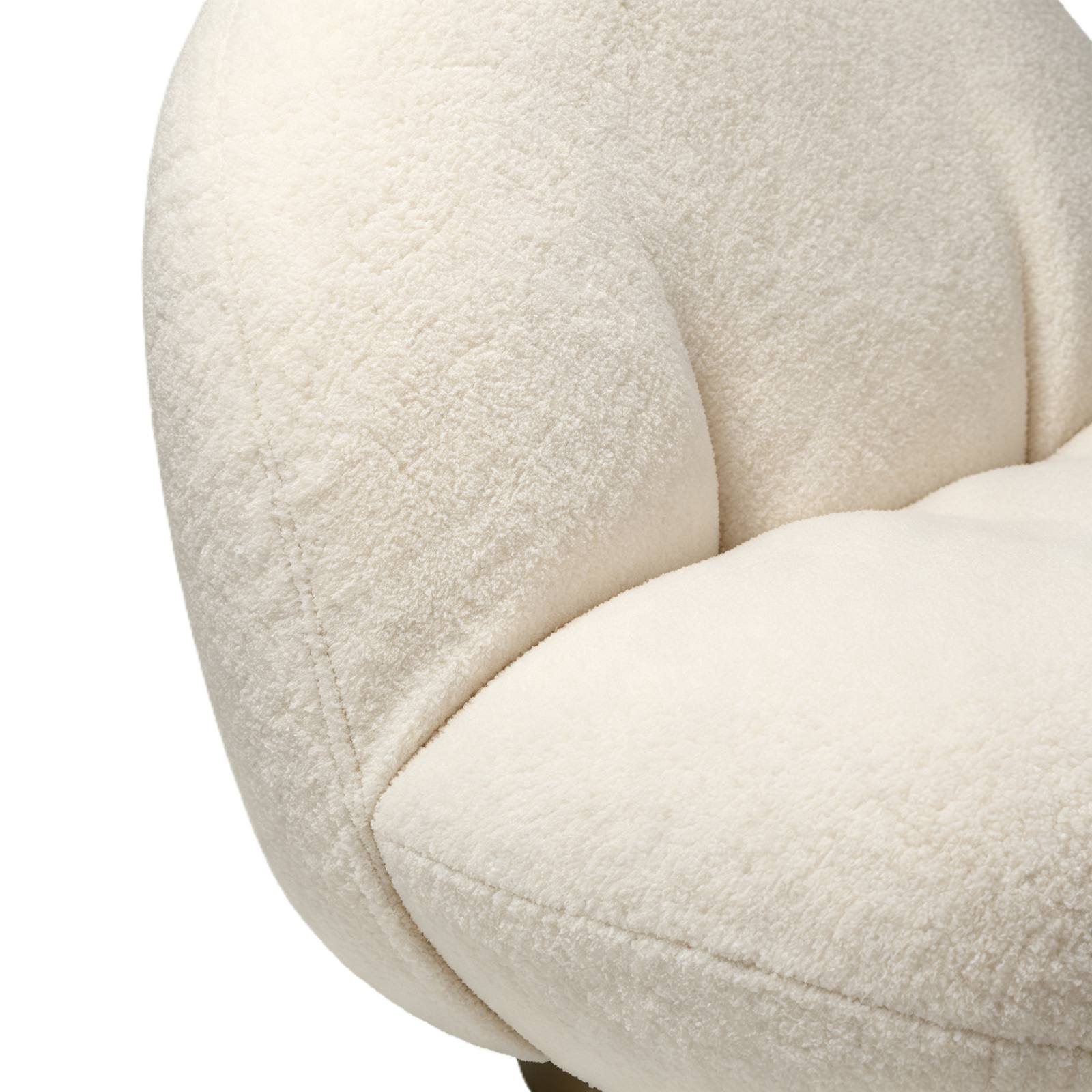 Soft Leisure Sofa with Stretch Fabric & Teddy Fabric Option, Stainless Steel Titanium Legs detail 4