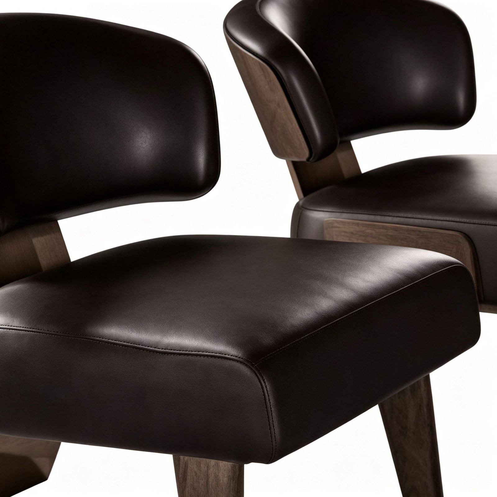 Modern Lounge Chair with Stainless Steel Black Titanium Legs & Black Painted Panels detail 4