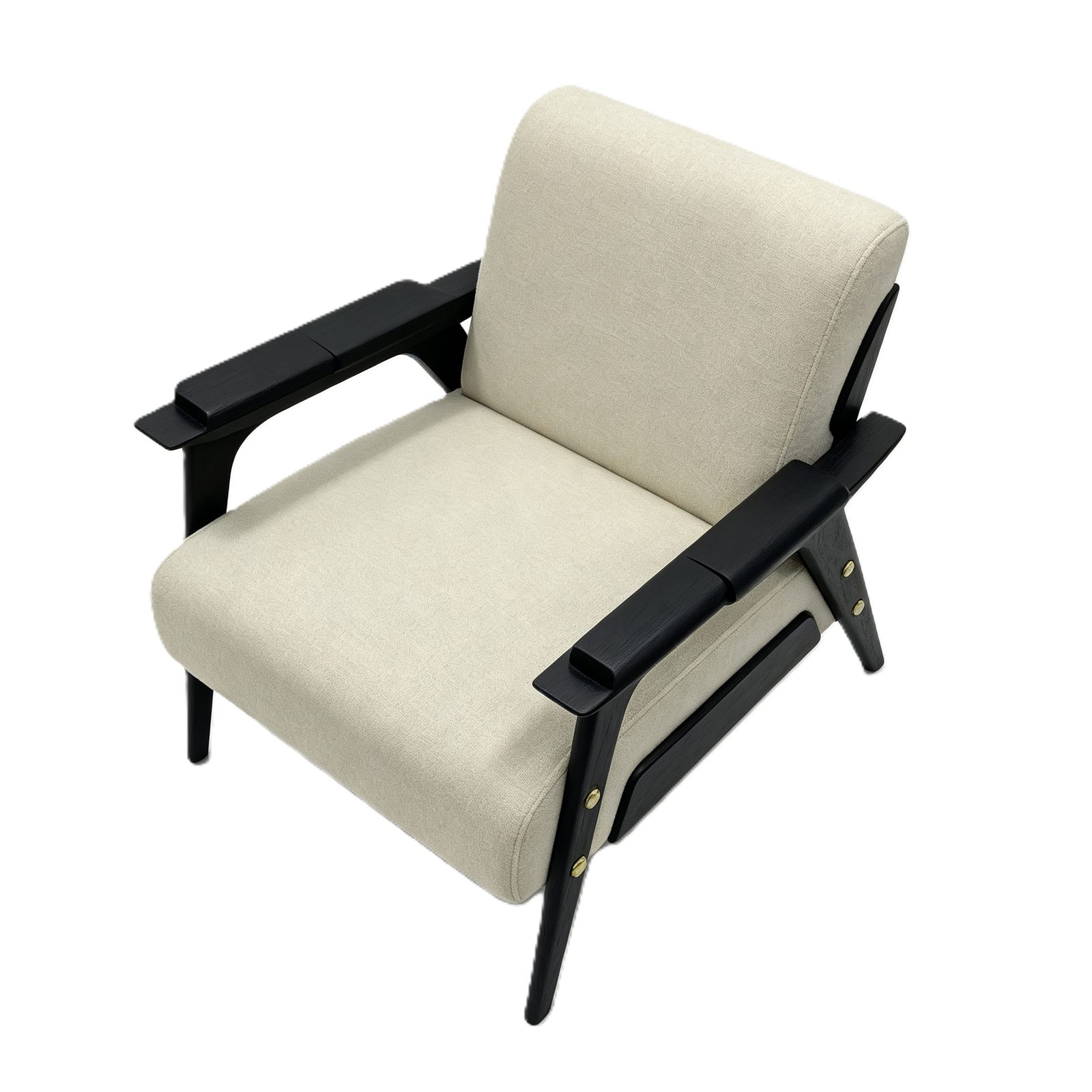 Fashion Lounge Chair with Ash Wood Legs, Custom Fabric Options & Comfortable Cushion detail 2