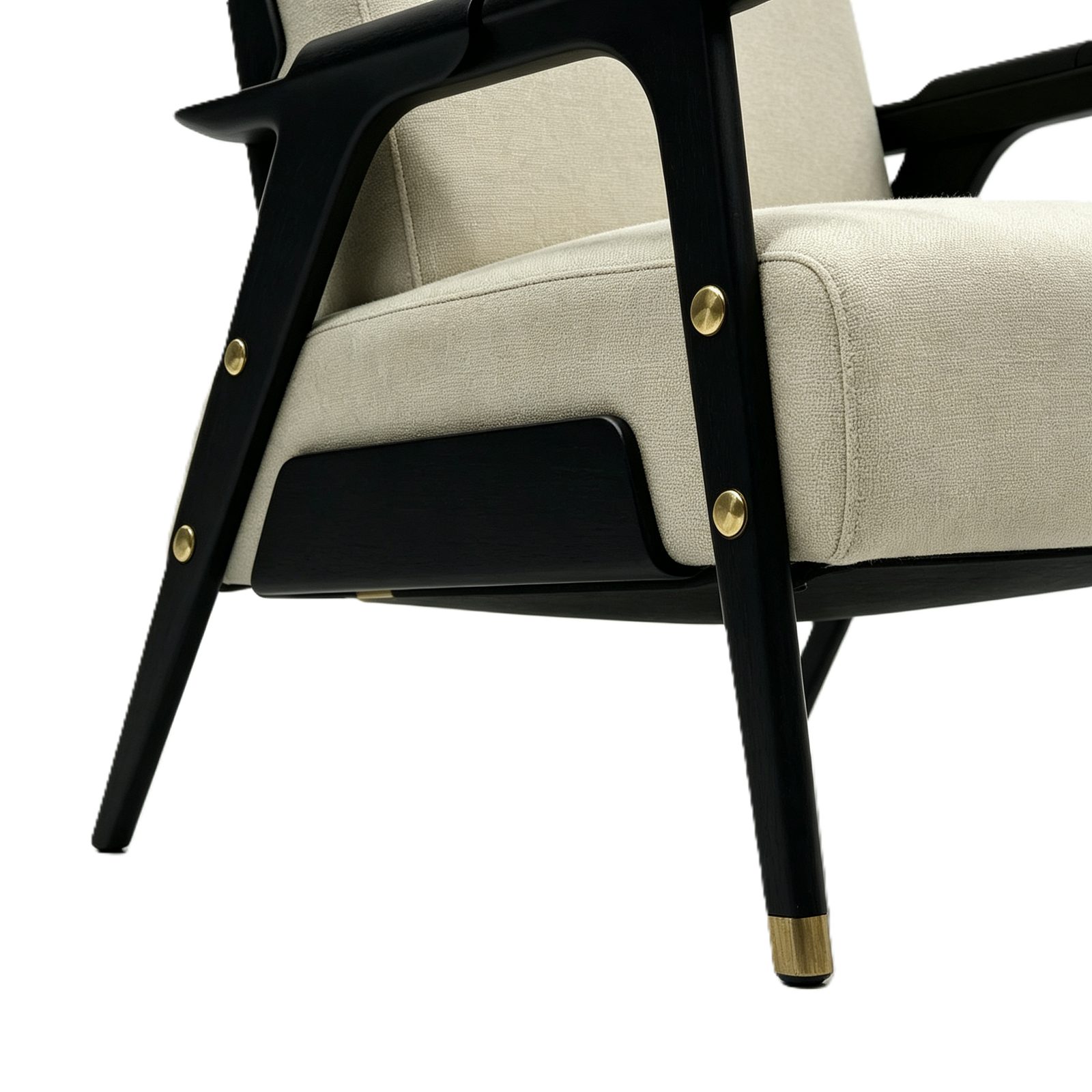 Fashion Lounge Chair with Ash Wood Legs, Custom Fabric Options & Comfortable Cushion detail 5