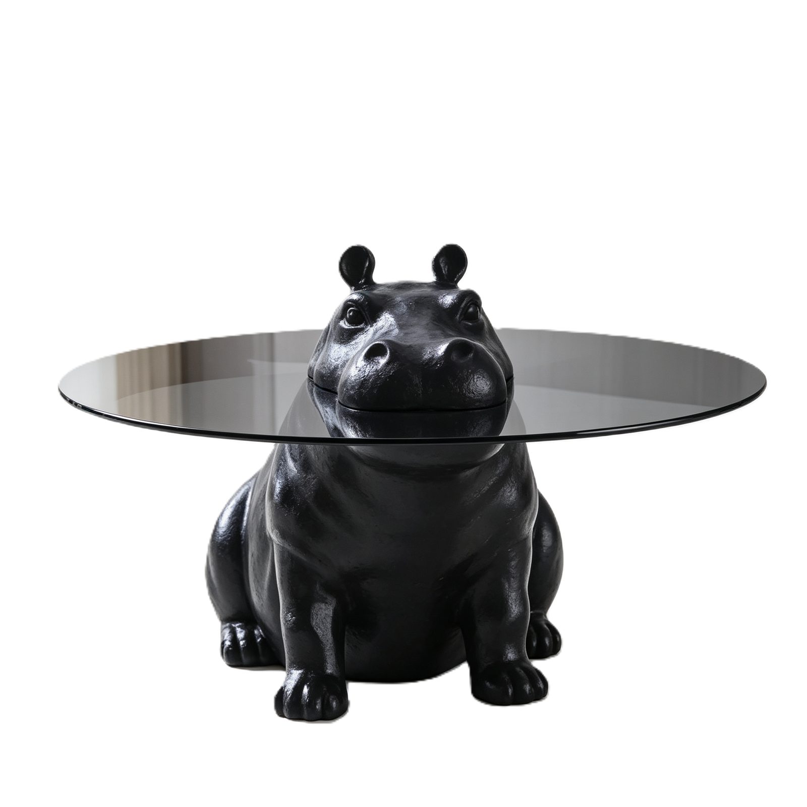 Creative Internet-Famous Hippo Coffee Table Italian Minimalist Style Movable Stainless Steel Frame Small End detail 1