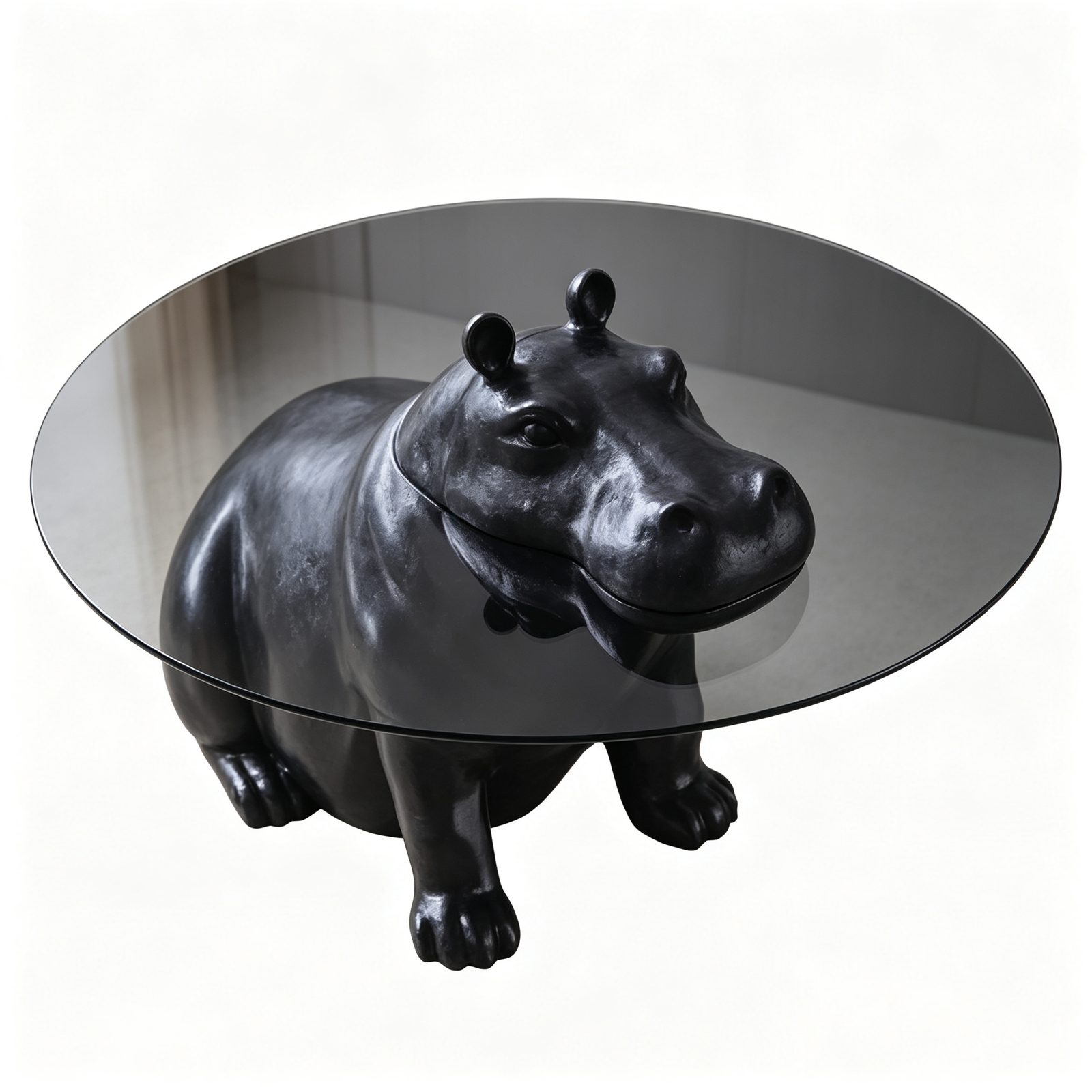 Creative Internet-Famous Hippo Coffee Table Italian Minimalist Style Movable Stainless Steel Frame Small End detail 2