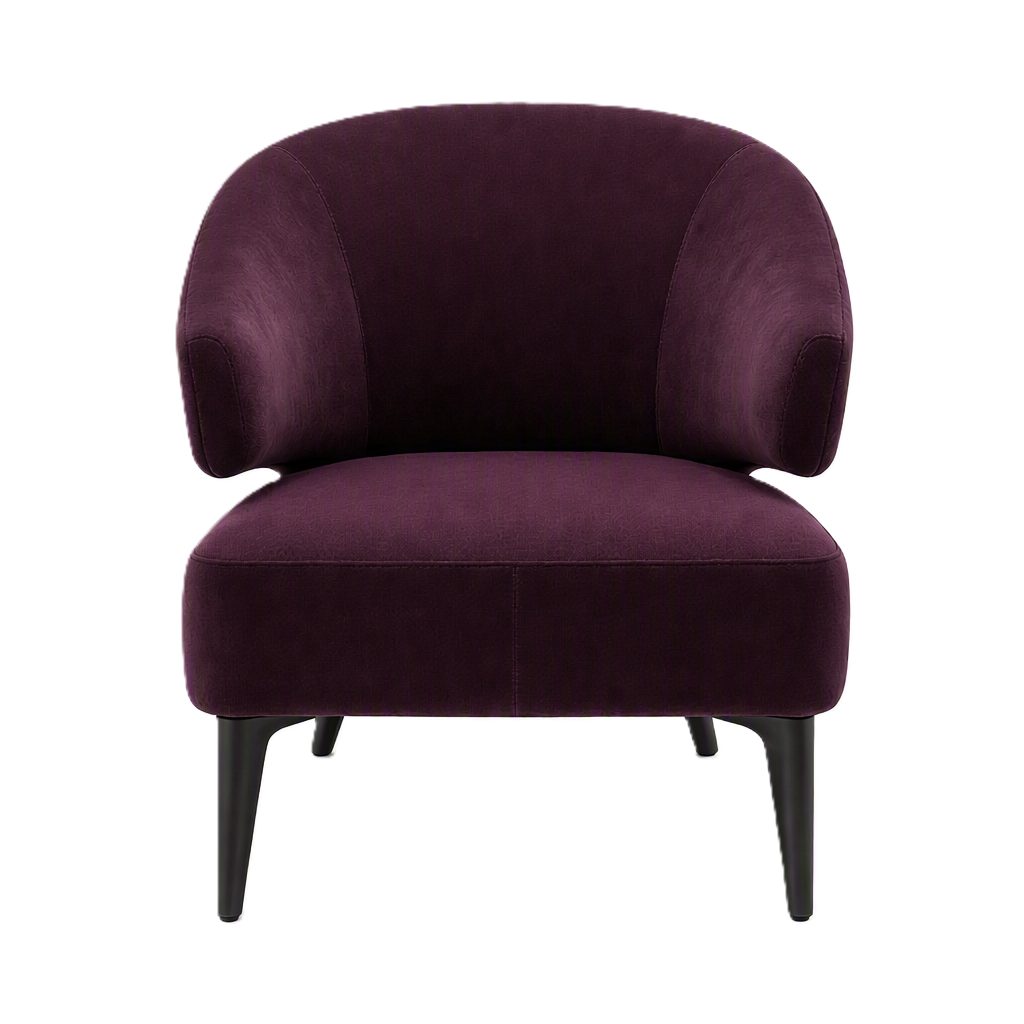 Leisure Chair with Stretch PU Leather, Curved Panel & Free Pillow, Black Metal Legs detail 2