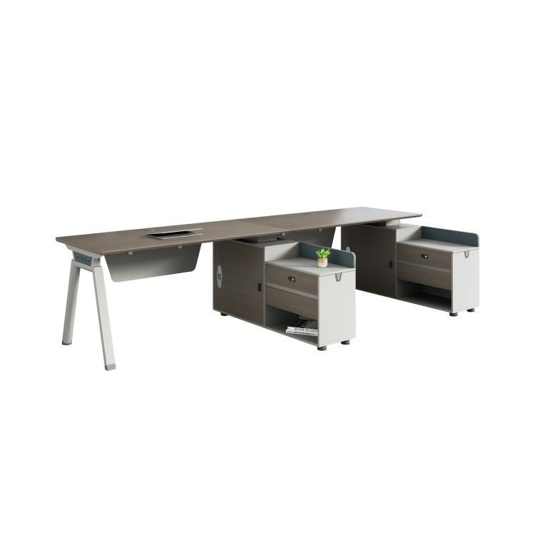 Modern Ergonomic Durable Fancy Wooden Work Station Computer Desk for Office and School Use detail 2
