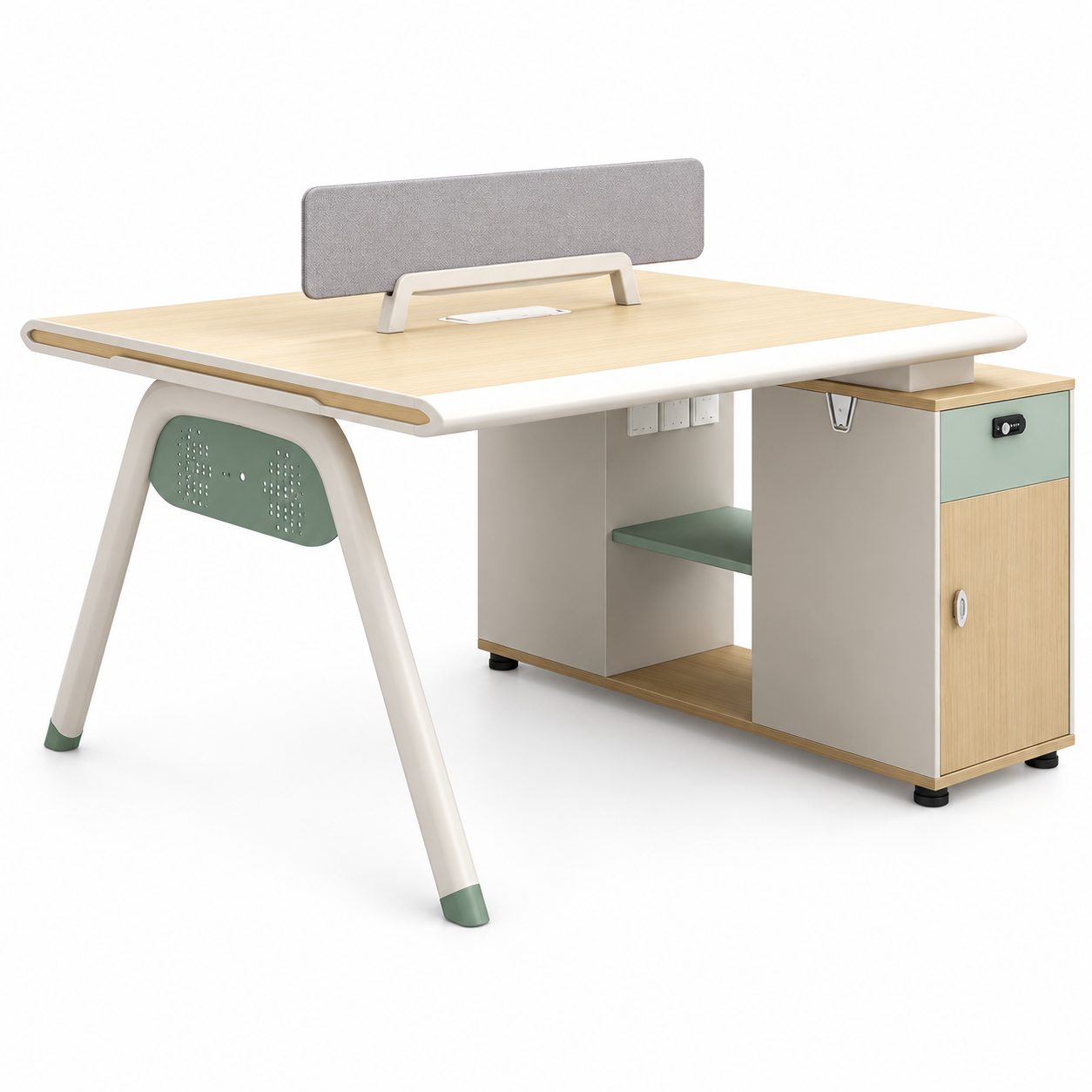 Office Desk & Chair Set with Privacy Screens Collaboration and Privacy Solutions for Open Office Spaces detail 4