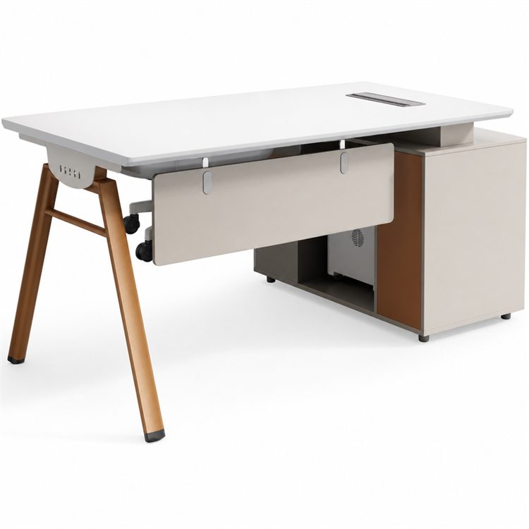 Factory Direct Sales Modern Open Work Space Modern Wooden Desk Panel Staff Desk detail 3