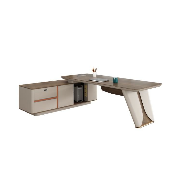 Best Seller Modern Convertible L-Shaped Executive Office Desk for CEO Manager Director Boss detail 2