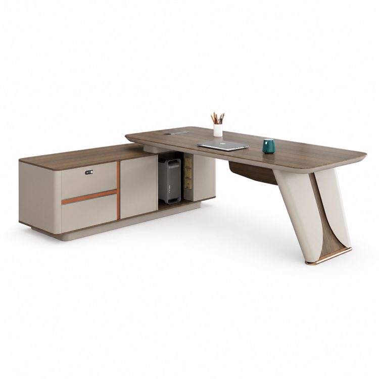 Best Seller Modern Convertible L-Shaped Executive Office Desk for CEO Manager Director Boss detail 4