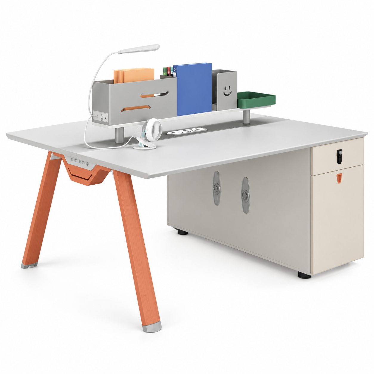 High Quality Custom Modern Wooden Luxury Modular Computer Table Executive Commercial Office Workstation Desk detail 4