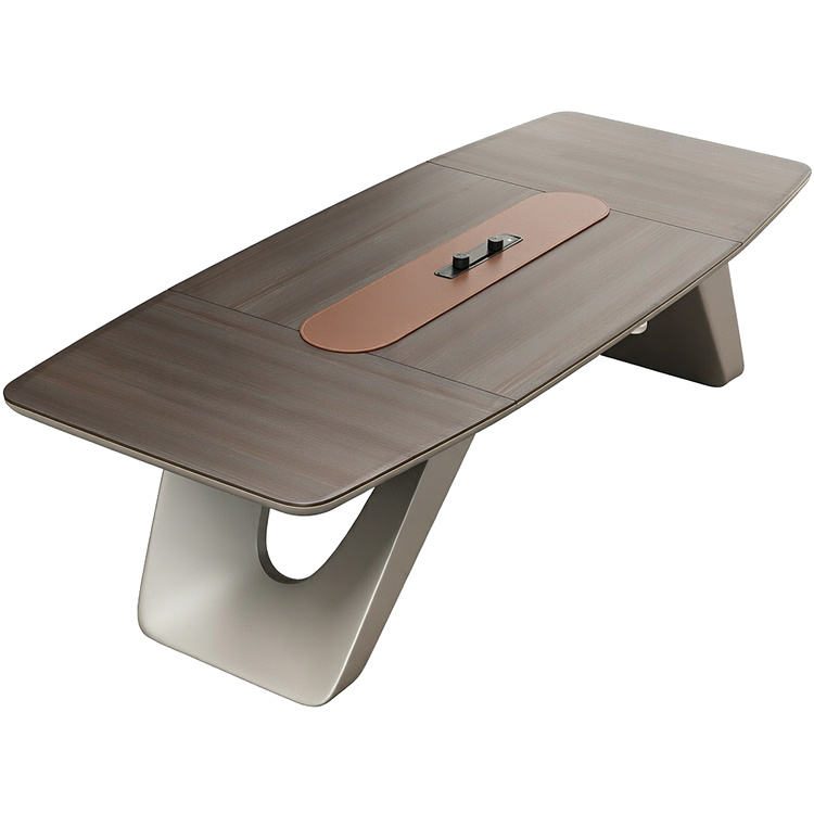 Modern Durable Executive Conference Table-Hollow Bevel Wood Paint Special Bonding Board Eco-Friendly Environmental Protection detail 1