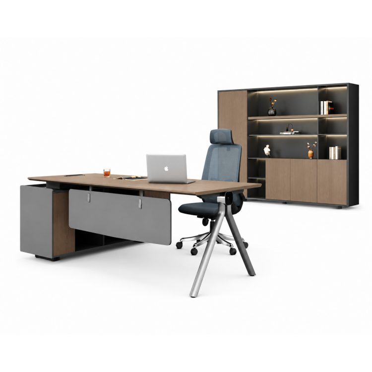 Master Table-Millet Grey Durable Executive Office Desk Yu Meng Xinghe Synchronous Pattern Elegant Modern detail 1
