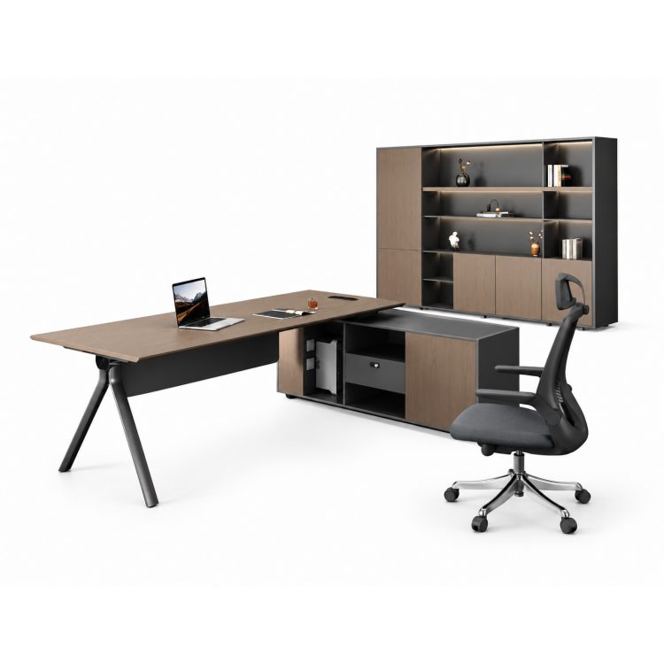 Master Table-Millet Grey Durable Executive Office Desk Yu Meng Xinghe Synchronous Pattern Elegant Modern detail 4