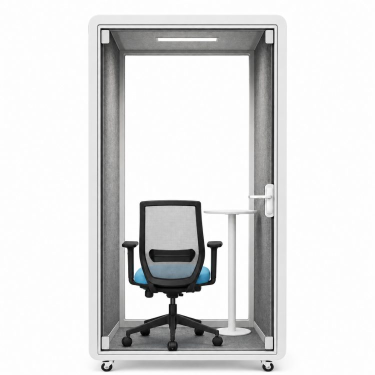 Silent Cabin Single Version 5-Layer Soundproof Steel Frame Modern Design with Lighting System for Home Office & Office Building detail 2