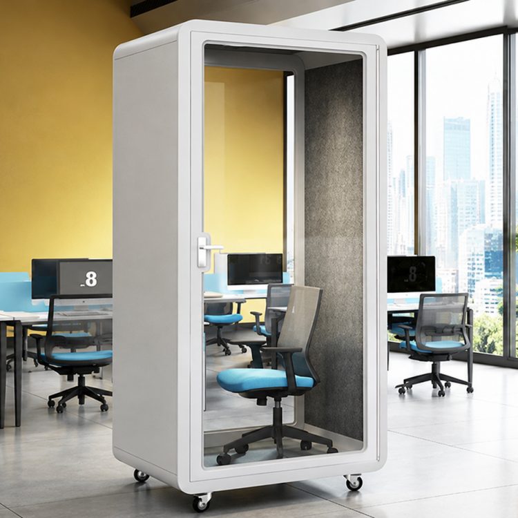 Silent Cabin Single Version 5-Layer Soundproof Steel Frame Modern Design with Lighting System for Home Office & Office Building detail 3