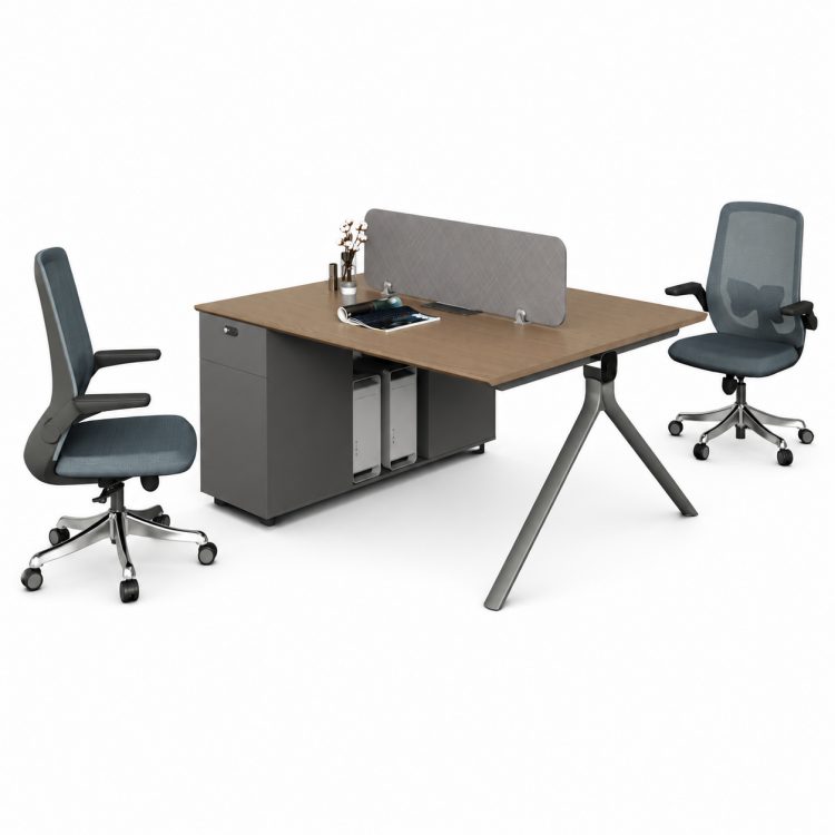 Modern Durable Executive Staff Table-Fully Functional with High-End Double-Sided Socket Wiring Eco-Friendly Wood detail 1