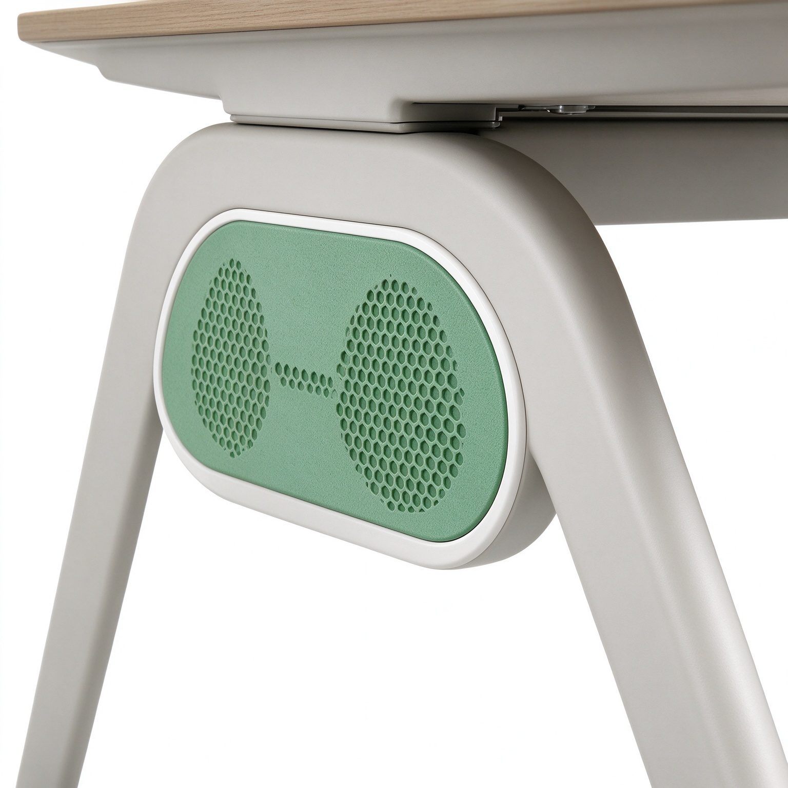 Modern Conference Meeting Table with Beveled Edge, E0 Eco Board, Laser-Welded Steel Legs & Matching PVC Edging detail 5
