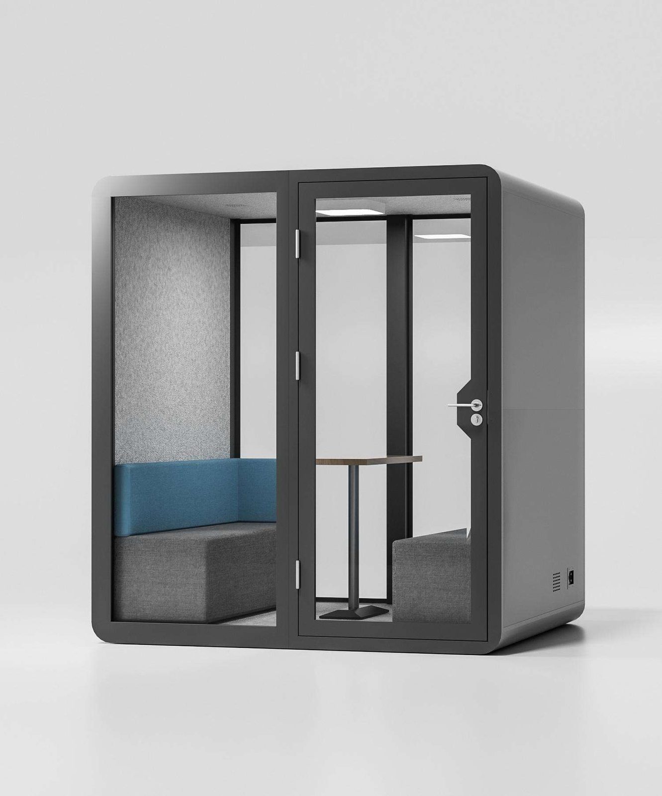 Modern Steel Negotiation Cabin for 4-6 Persons-Office Building & Home Office Use-5-Layer Soundproofing Excluding Cabin Furniture detail 1