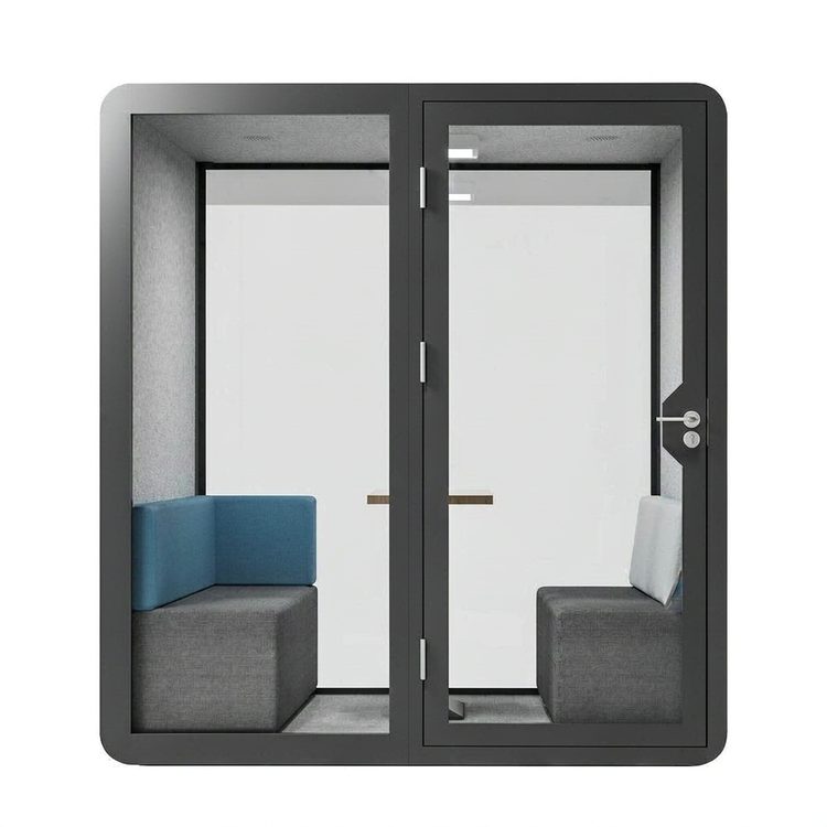 Modern Steel Negotiation Cabin for 4-6 Persons-Office Building & Home Office Use-5-Layer Soundproofing Excluding Cabin Furniture detail 3