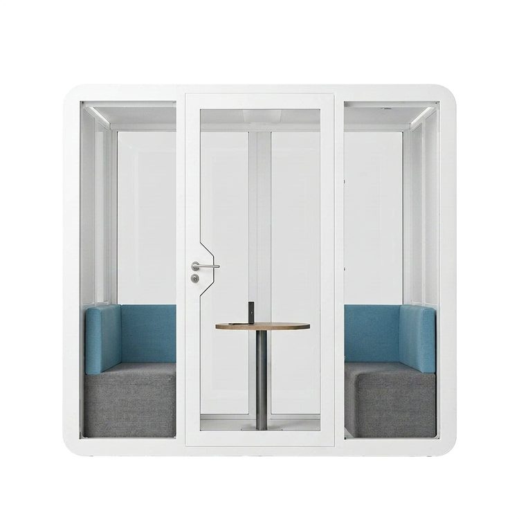Modern Negotiation Cabin-Simple White 4-6 Version 4-Layer Sound Insulation Material for Office Building Use Excluding Cabin detail 1