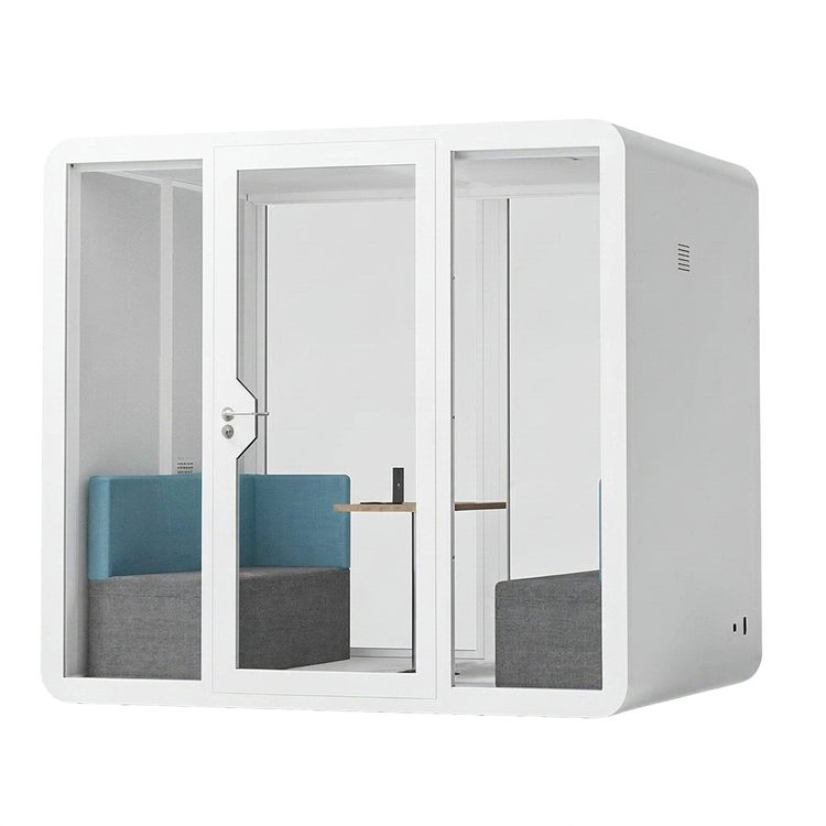 Modern Negotiation Cabin-Simple White 4-6 Version 4-Layer Sound Insulation Material for Office Building Use Excluding Cabin detail 2