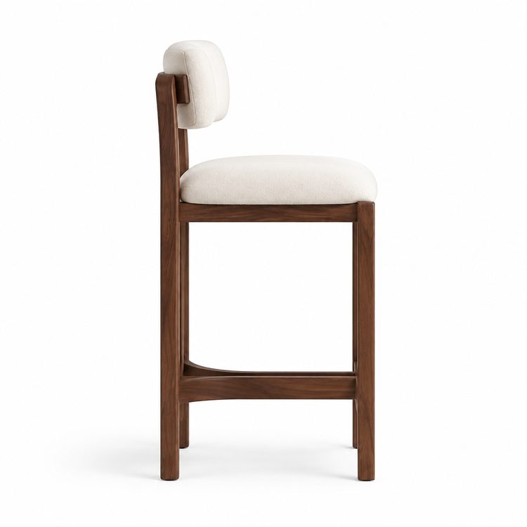 Modern Luxury Indoor Counter Chair in Black Finish Wood Frame Stool for Kitchen Dining and Home Bar Use detail 4