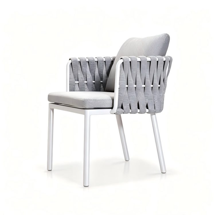 Modern Rattan Table Chair Stackable Garden Wood Outdoor Aluminum Wooden Leisure Woven Rope Dining Outdoor Restaurant Chair Sets detail 2