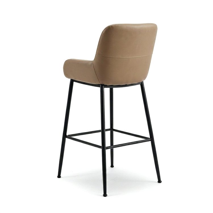 Minimalist Luxury Chair, Sleek Ergonomic Counter Height Chairs, Upholstered PU Leather for Kitchen Island Home Bar & Dining Area detail 5