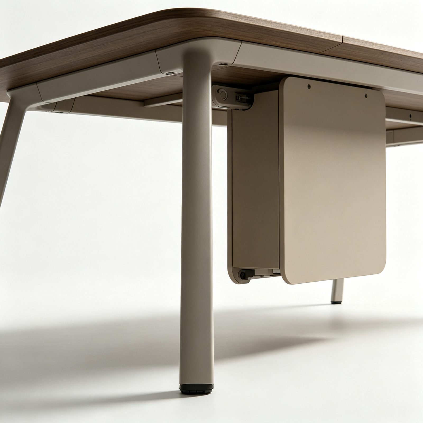 Large Conference Table with Power & USB Outlet Box, E0 Eco Board & Steel Frame Legs, Multi-Size detail 5