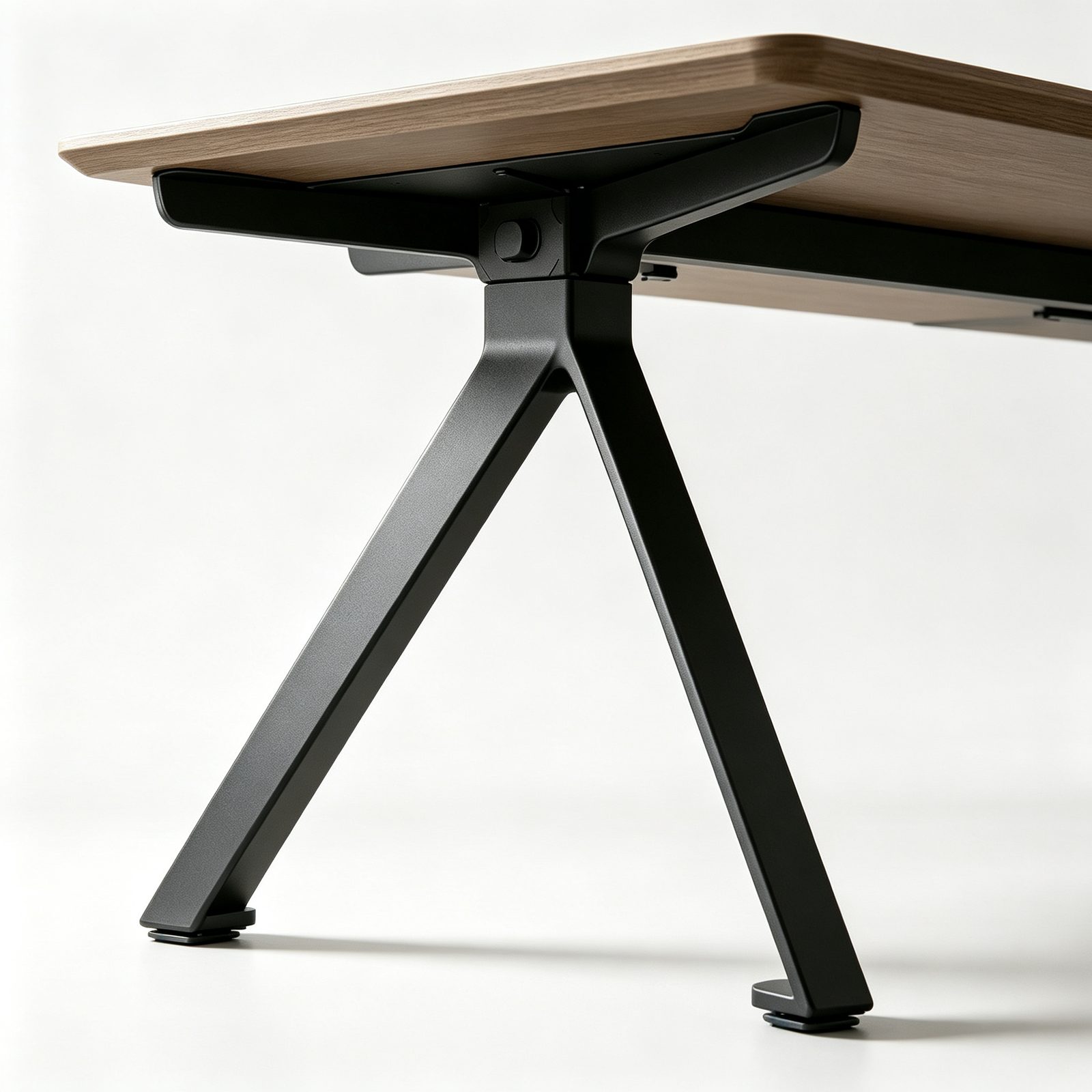 Modern Conference Table with Double-Sided Power Outlets, E0 Eco Panel & Custom-Shaped Painted Finish detail 5