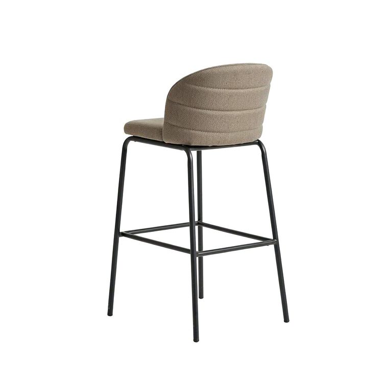 Nordic Design Modern Bar Stool Counter Height Leather Chair Metal Leg for Restaurant Living Room Black Fabric for Outdoor Use detail 2
