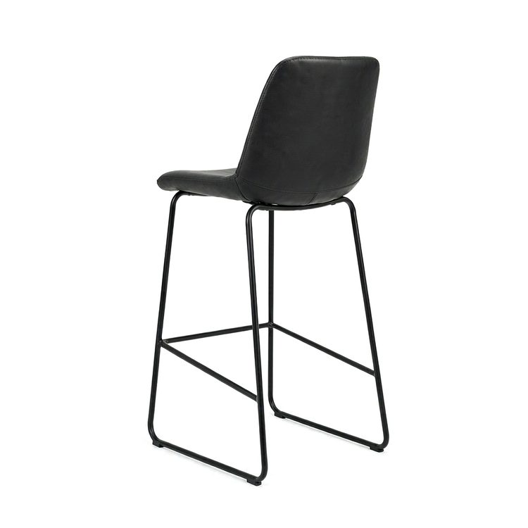 Retro Industrial Style Kitchen Breakfast Counter Leather bar Stool detail 5