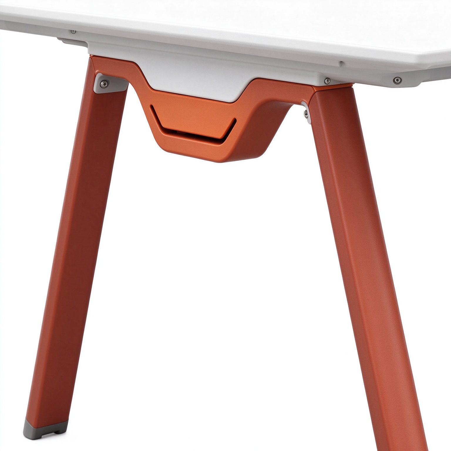 Conference Table with Beveled Edges & Fabric-Textured Tabletop, E0 Eco Board, Steel Legs & Built-in Outlets detail 3