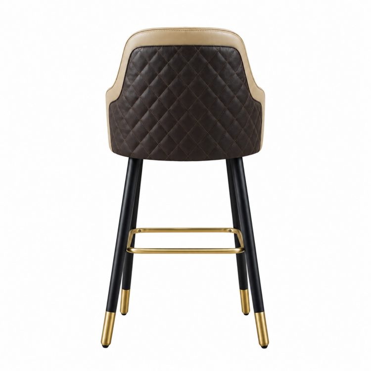 Modern High-End Customizable Leather Bar Chair-High Quality Xipi Fabric for Home Bar & Hotel Use detail 4