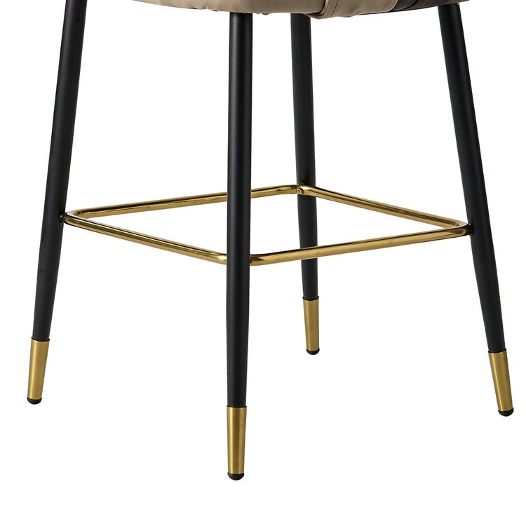 Modern High-End Customizable Leather Bar Chair-High Quality Xipi Fabric for Home Bar & Hotel Use detail 5