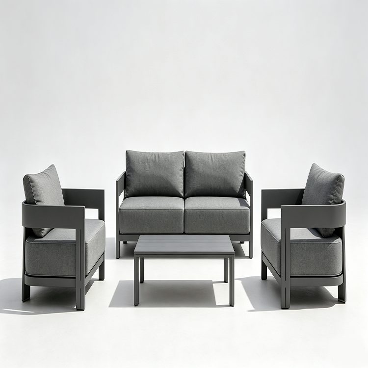 Luxury Outdoor Furniture Set Modern Aluminum Outdoor Sofa Aluminium Patio Furniture Aluminum Seat Garden Sofa detail 1