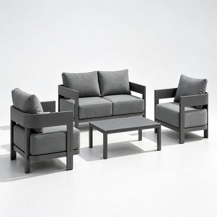 Luxury Outdoor Furniture Set Modern Aluminum Outdoor Sofa Aluminium Patio Furniture Aluminum Seat Garden Sofa detail 2