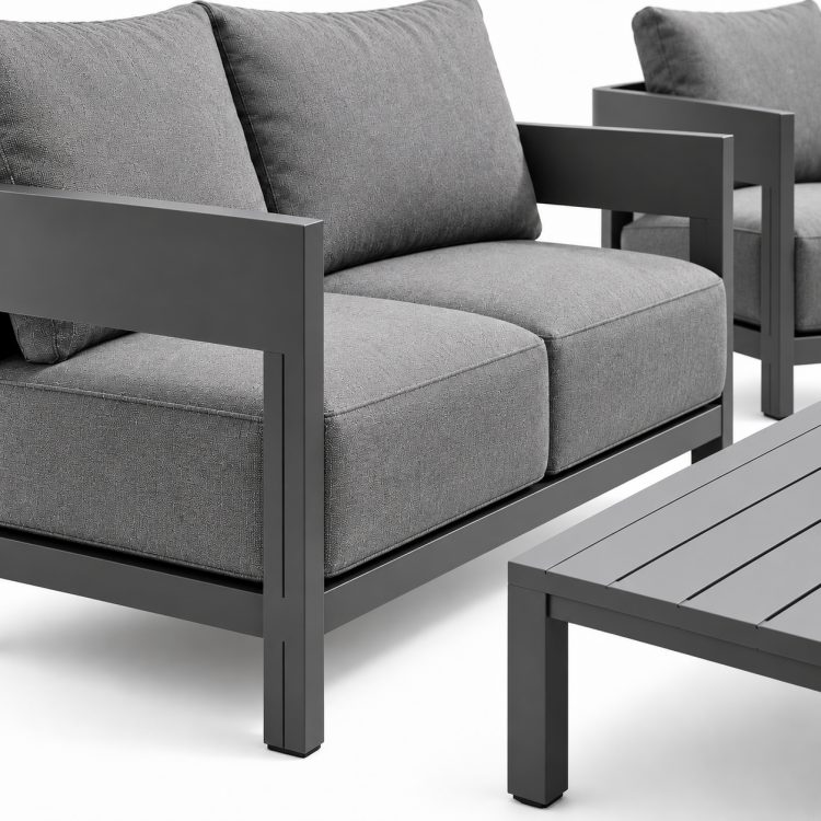 Luxury Outdoor Furniture Set Modern Aluminum Outdoor Sofa Aluminium Patio Furniture Aluminum Seat Garden Sofa detail 3