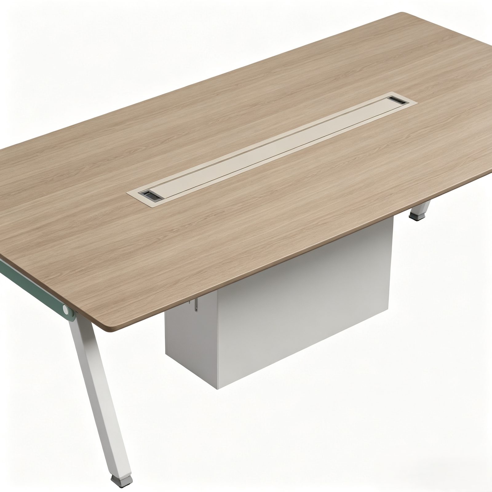 Modern Conference Meeting Table with Sturdy Steel Legs & Eco-Friendly Board detail 2