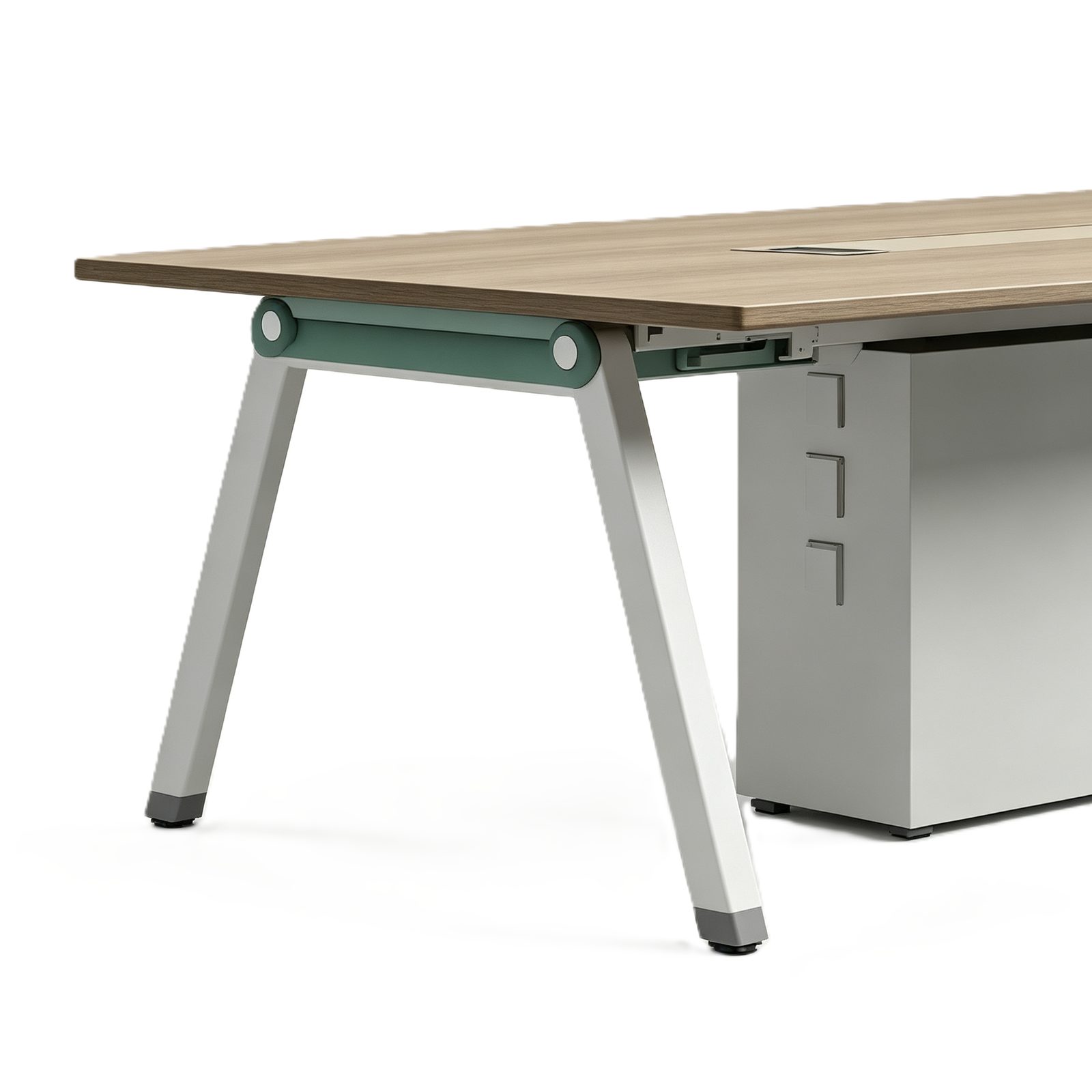 Modern Conference Meeting Table with Sturdy Steel Legs & Eco-Friendly Board detail 4