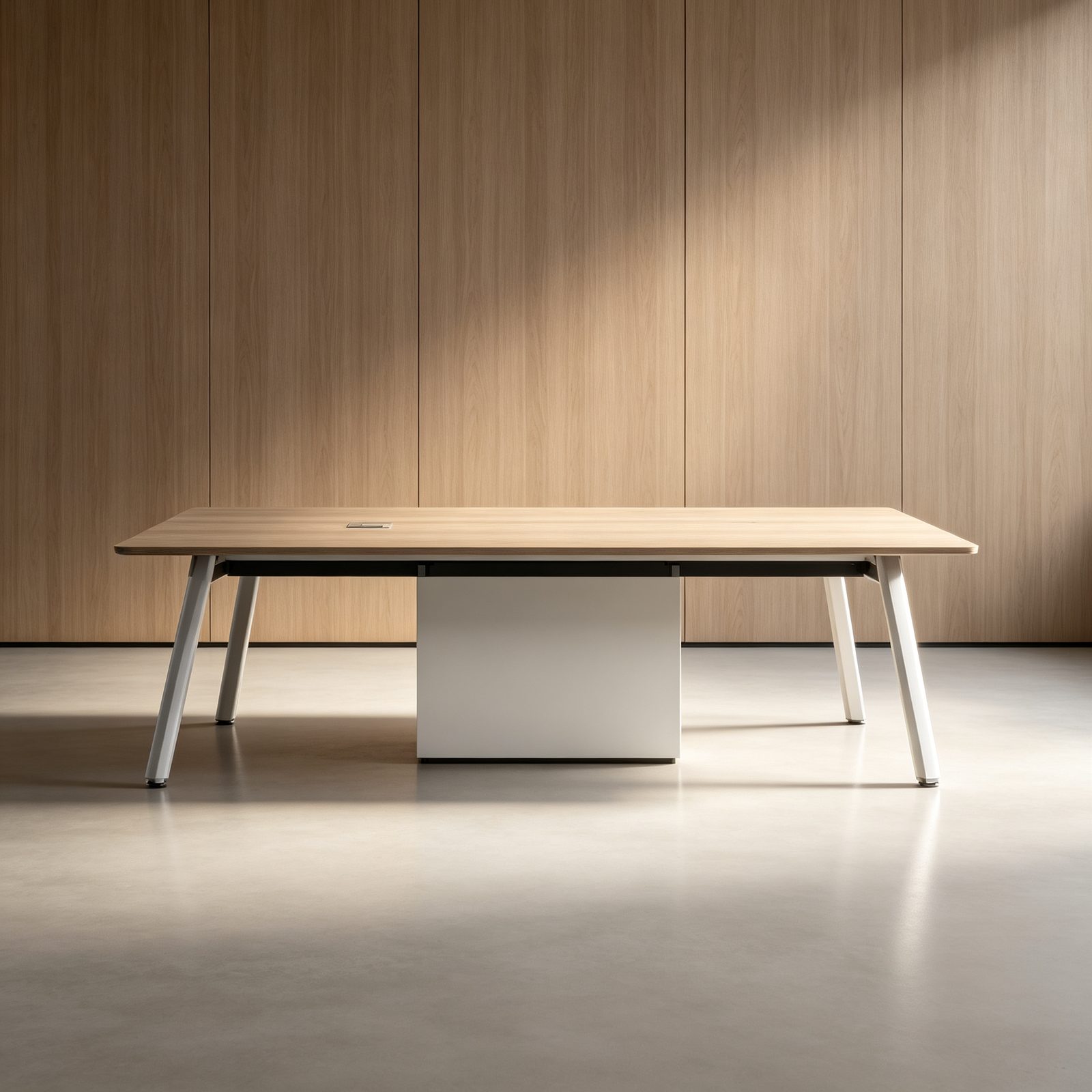 Modern Conference Meeting Table with Sturdy Steel Legs & Eco-Friendly Board detail 5