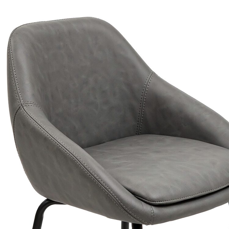 Whole Sale Price High-density Foam Seat Bistro bar Stool Steel Legs bar Chairs Leather Colorful for Office Pantry detail 4
