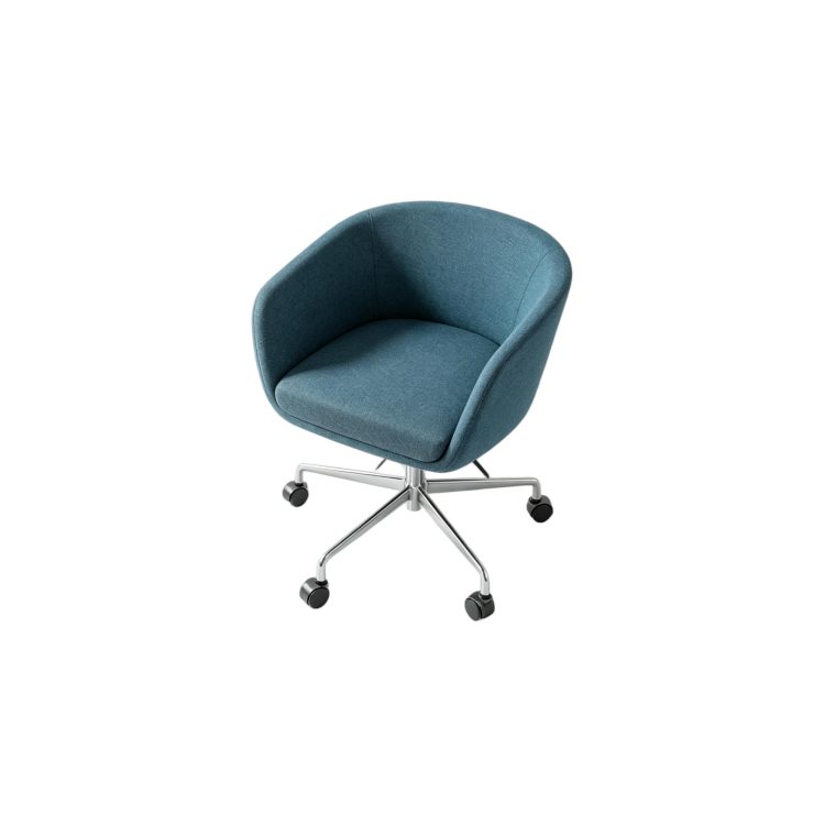 Modern Genuine Leather Leisure Chair with Adjustable Lifting High Resilience Aluminum Alloy Feet detail 1