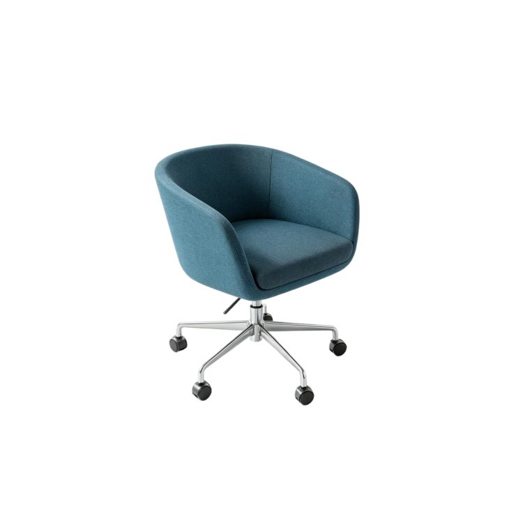 Modern Genuine Leather Leisure Chair with Adjustable Lifting High Resilience Aluminum Alloy Feet detail 3