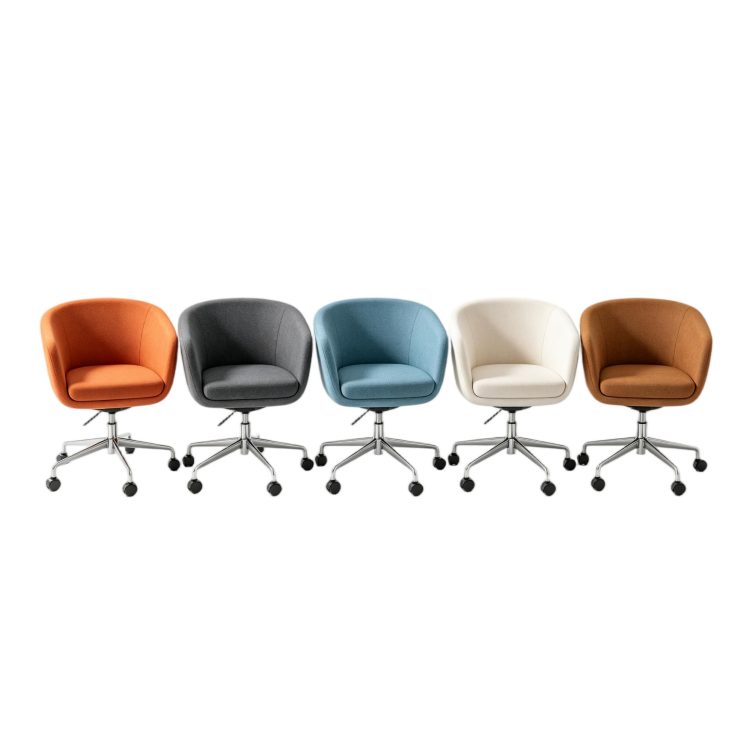 Modern Genuine Leather Leisure Chair with Adjustable Lifting High Resilience Aluminum Alloy Feet detail 6