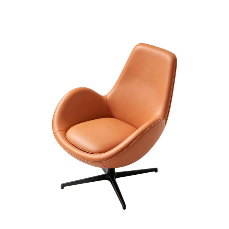 Modern Leisure Chair-Steel Structure Inner Frame-PU Leather-Comfortable Sedentary Design Without Deformation detail 1