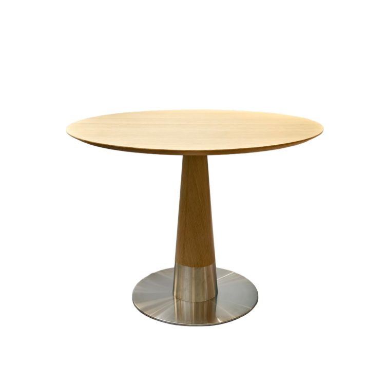 Premium Modern Round Extendable Dining Table Chair Set Black Walnut Top Metal Legs 6-Seater Home Furniture detail 1