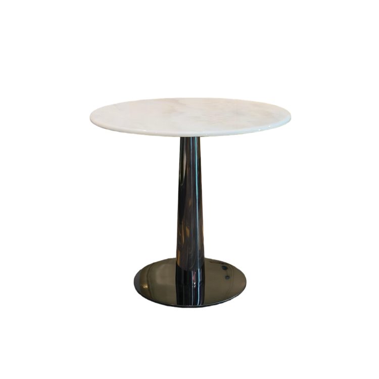 Italian-style Modern Minimalist Non-extendable Coffee Table Natural Marble Light-luxury Stainless-steel Sofa Home Furniture detail 1