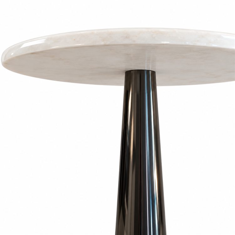 Italian-style Modern Minimalist Non-extendable Coffee Table Natural Marble Light-luxury Stainless-steel Sofa Home Furniture detail 2