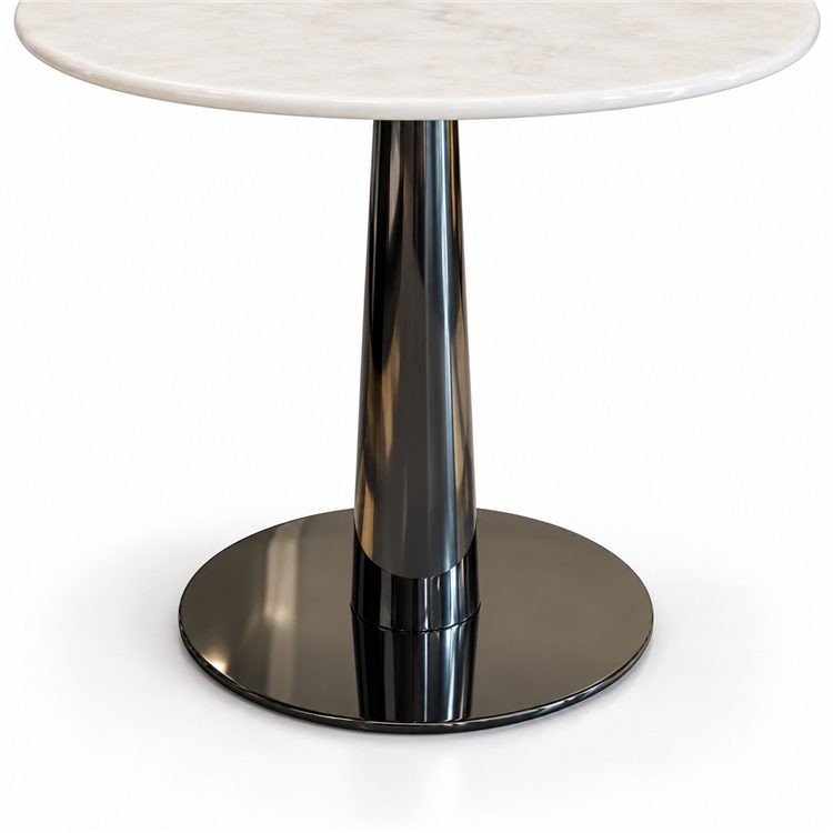 Italian-style Modern Minimalist Non-extendable Coffee Table Natural Marble Light-luxury Stainless-steel Sofa Home Furniture detail 3